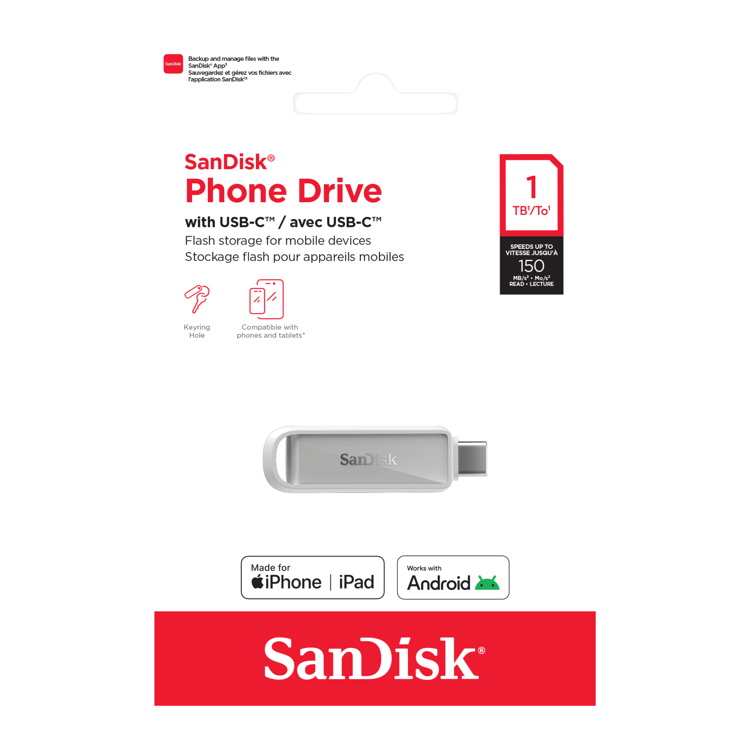 SANDISK® Phone Drive with USB-C™ (64GB/ 128GB/ 256GB/ 512GB/ 1TB)-Data Storage-futuromic